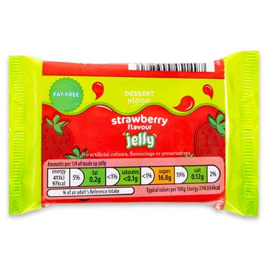 Dessert Menu Strawberry Flavour Jelly 135g