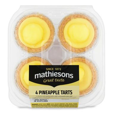 Mathiesons 4 Pineapple Tarts 4 X Pineapple Tarts