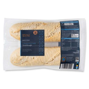 Specially Selected Bake At Home Baguettes With Sourdough 250g/2 Pack