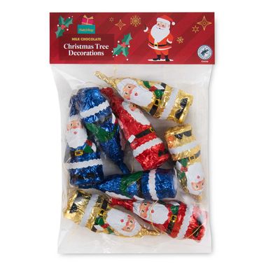 Dairyfine Milk Chocolate Santa Christmas Tree Decorations 100g