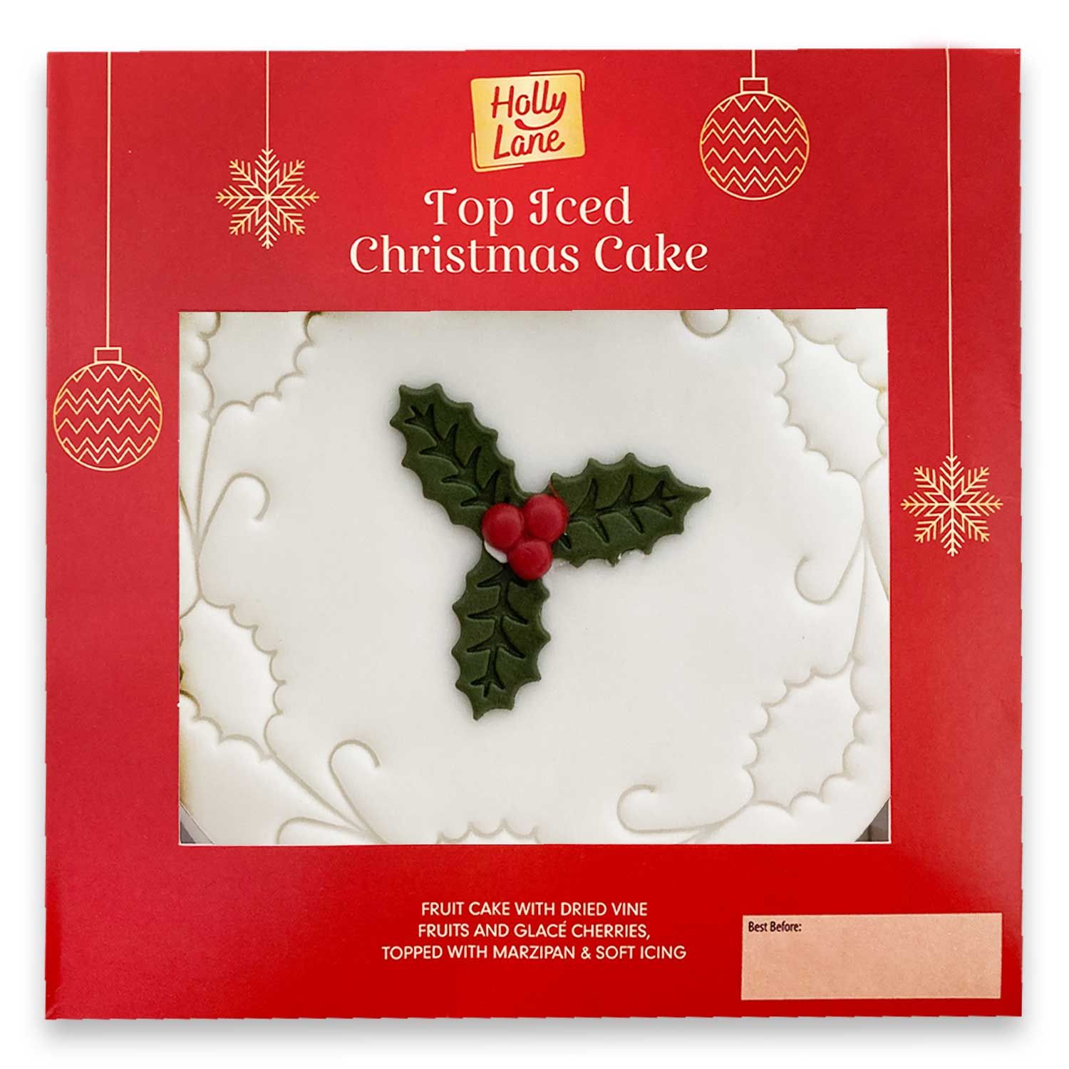 Holly Lane Top Iced Christmas Cake 907g ALDI