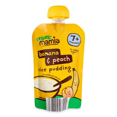 Mamia Organic Banana & Peach Rice Pudding 100g