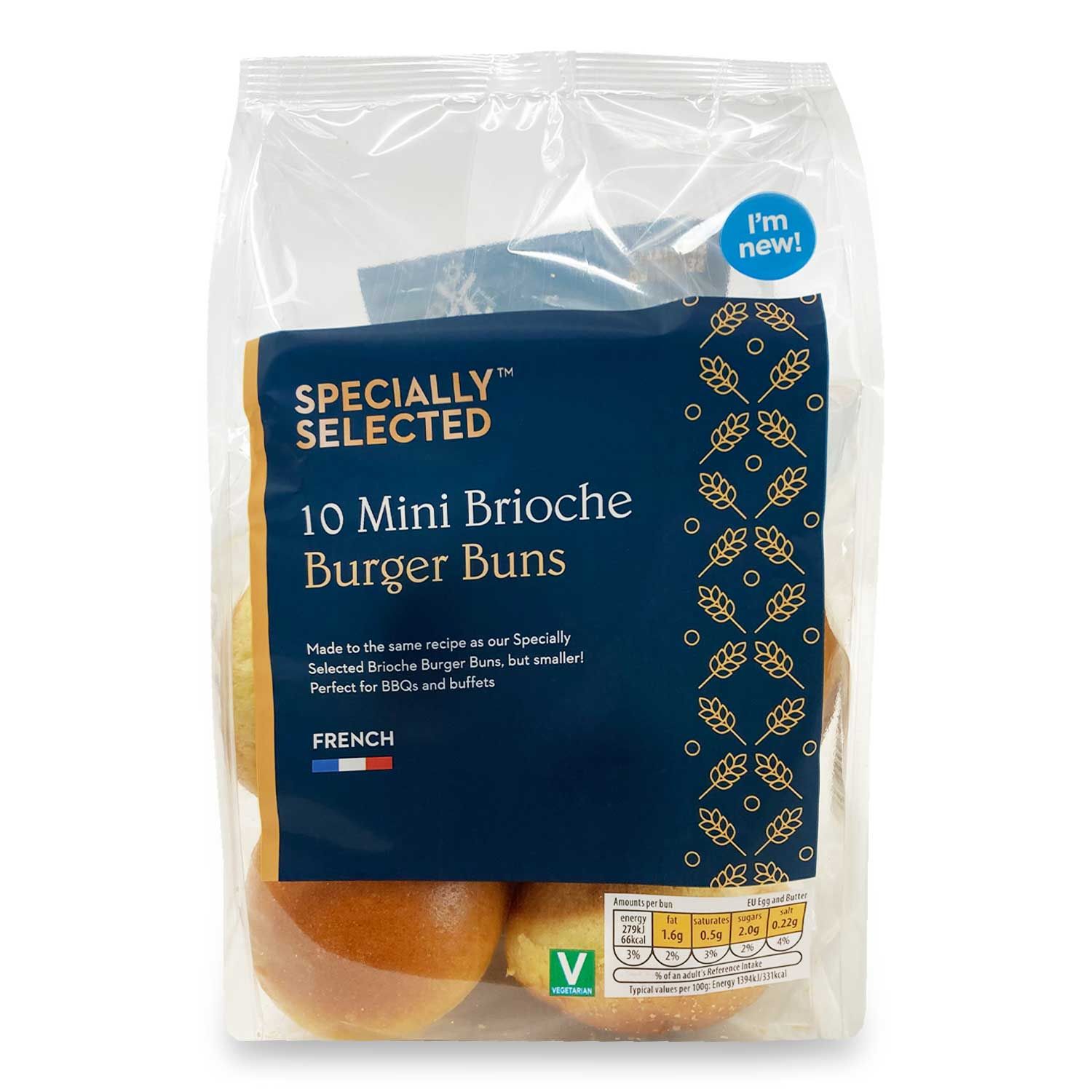 Specially Selected 10 Mini Brioche Burger Buns 10x20g ALDI