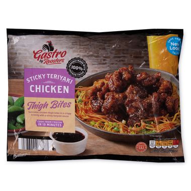 Roosters Gastro Sticky Teriyaki Chicken Thigh Bites 300g