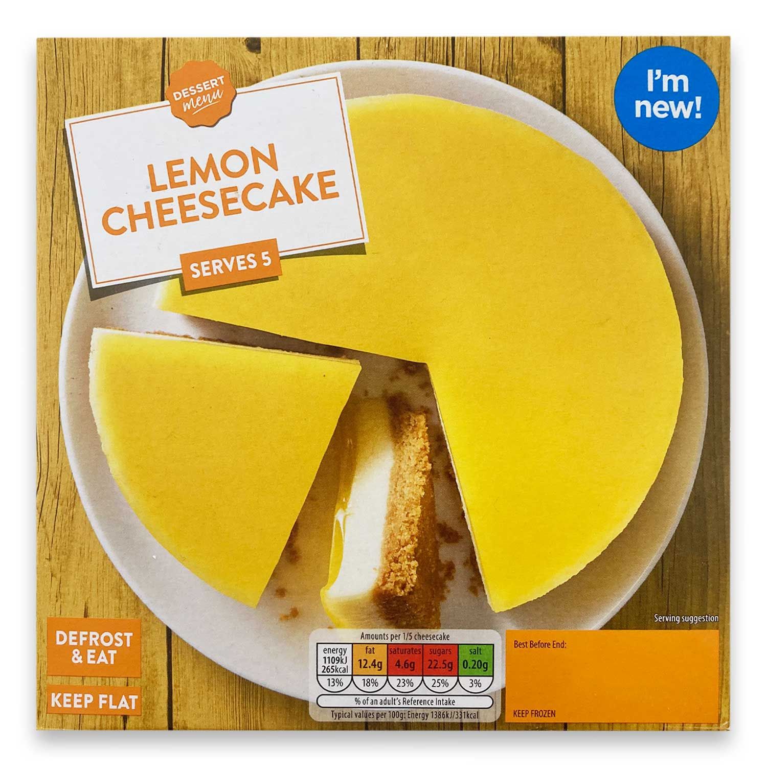 Dessert Menu Lemon Cheesecake 400g ALDI