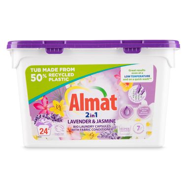 Almat 2 In 1 Lavender & Jasmine Laundry Capsules 408ml