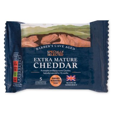 Specially Selected Barber's Cave Aged Extra Mature Cheddar Cheese 220g