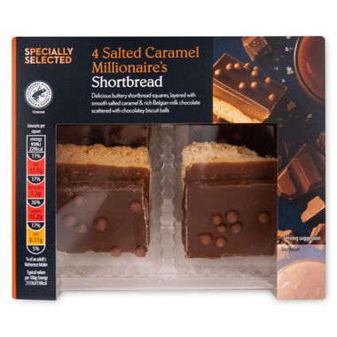 Specially Selected Salted Caramel Millionaire's Shortbread 180g/4 Pack