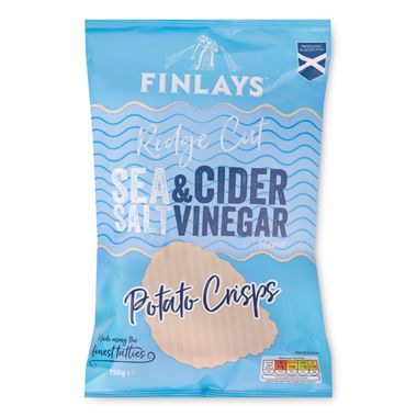 Finlays Ridge Cut Sea Salt & Cider Vinegar Potato Crisps 150g