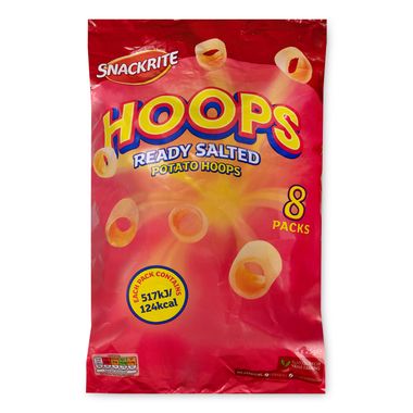 Snackrite Ready Salted Potato Hoops 8x25g