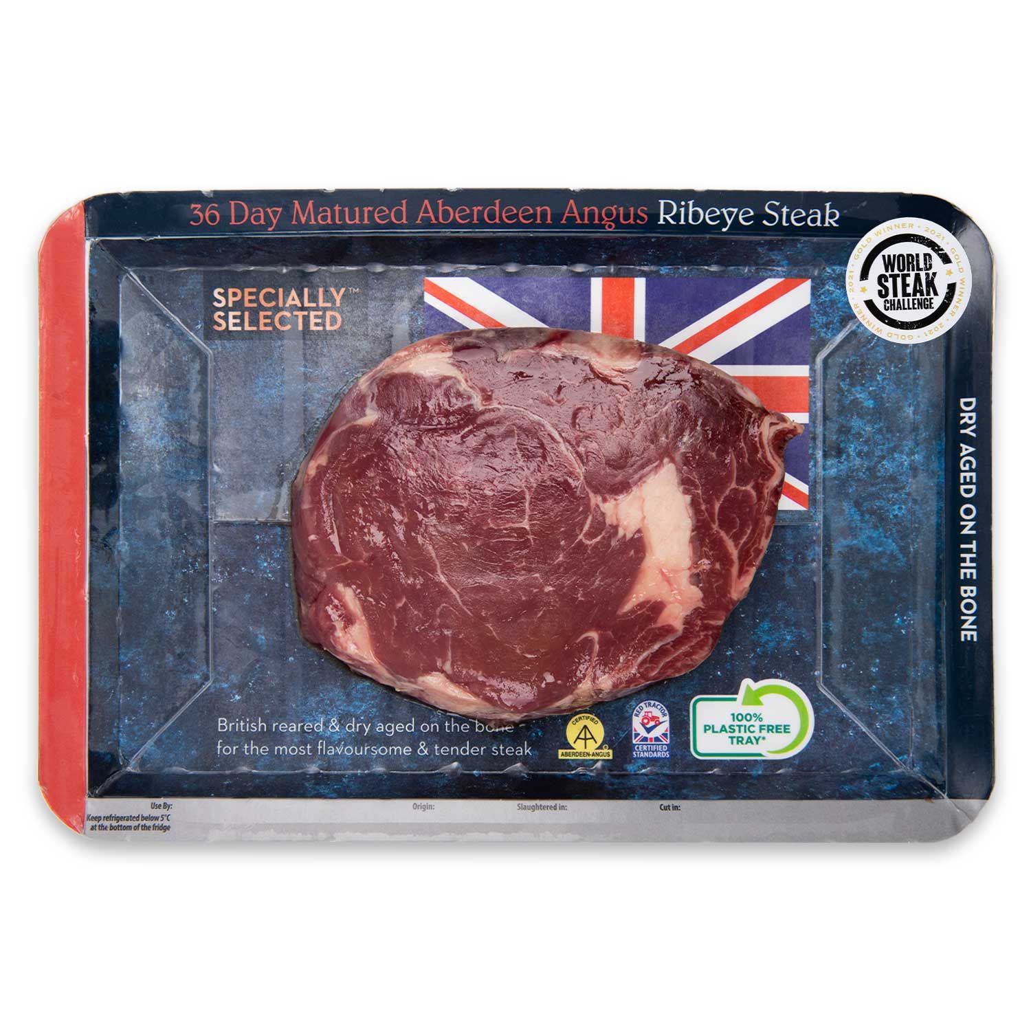 Specially Selected 36 Day Matured Aberdeen Angus Ribeye Steak 227g ALDI