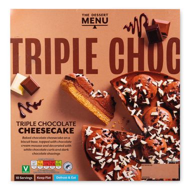 Dessert Menu Triple Chocolate Cheesecake 740g