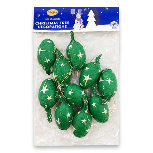 Dairyfine Milk Chocolate Christmas Tree Decorations 100g ALDI