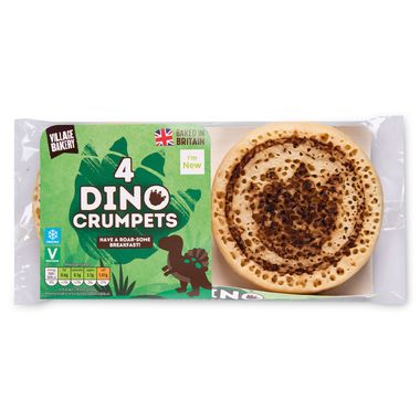 Village Bakery Dino Crumpets 4 Pack