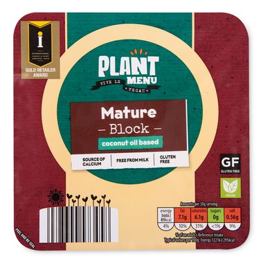 Plant Menu Vegan Mature Style Cheese Block 200g