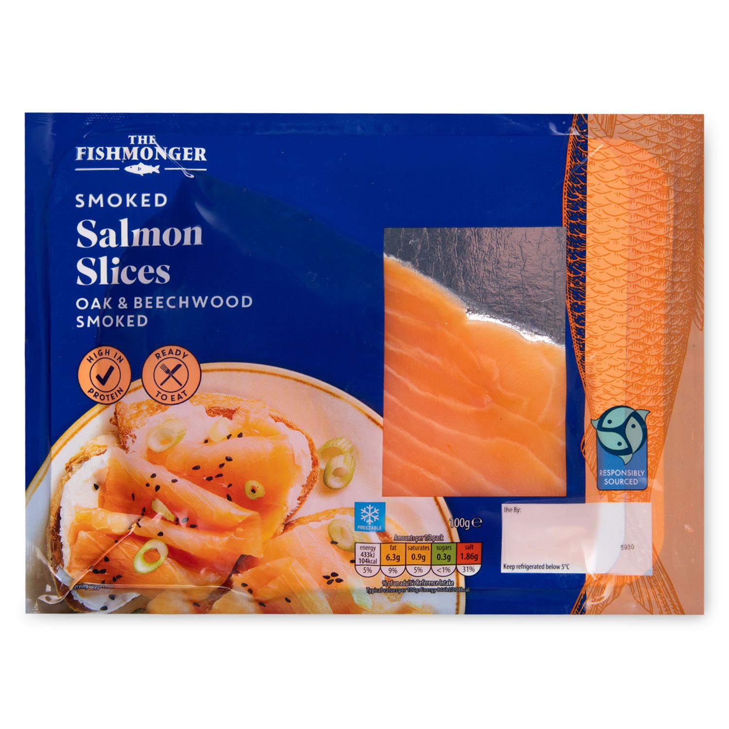 The Fishmonger Smoked Salmon Slices 100g | ALDI