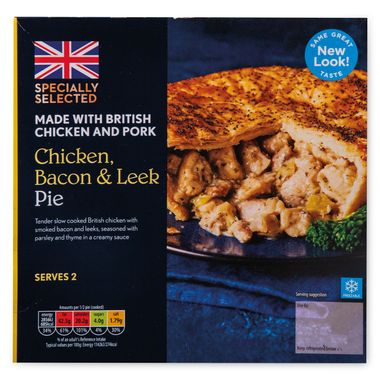 Specially Selected Chicken, Bacon & Leek Pie 500g