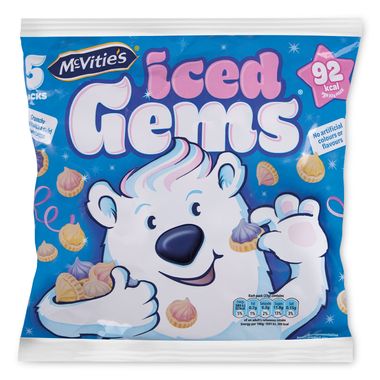 Mcvitie's Iced Gems Multipack Biscuits 5 X 23g