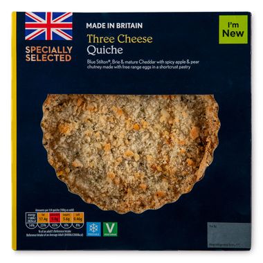 Specially Selected Three Cheese Quiche 400g