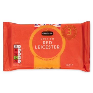 Emporium British Red Leicester Cheese 400g