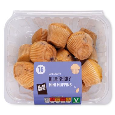 Village Bakery Mini Blueberry Muffins 380g/16 Pack