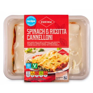 Cucina Spinach & Ricotta Cannelloni 400g