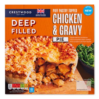 Crestwood Puff Pastry Topped Chicken & Gravy Pie 500g