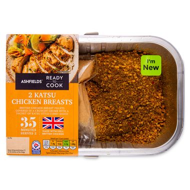 Ashfields Ready To Cook Katsu Chicken Breasts 340g/2 Pack