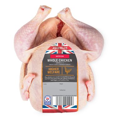 Ashfields Medium Whole Chicken 1.4kg - 1.69kg