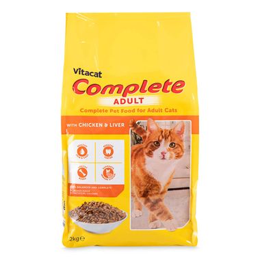 Vitacat Complete Pet Food For Adult Cats With Chicken & Liver 2kg