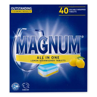 Magnum All In One Lemon Dishwasher Tablets 40 Pack