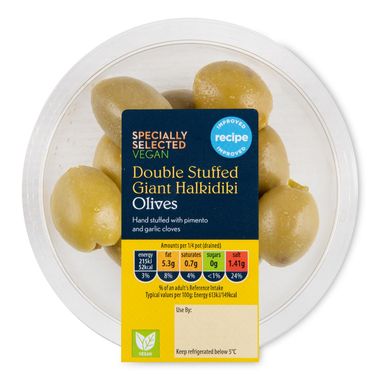 Specially Selected Double Stuffed Giant Halkidiki Olives 150g