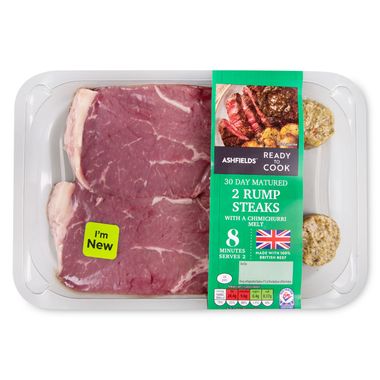 Ready, Set…Cook! Rump Steaks With A Chimichurri Melt 400g/2 Pack