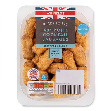 Ashfields Pork Cocktail Sausages 400g/40 Pack*