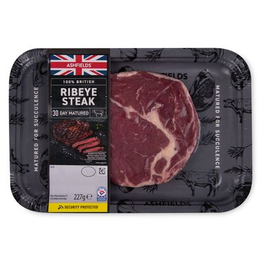 Ashfields 30 Day Matured British Ribeye Steak 227g