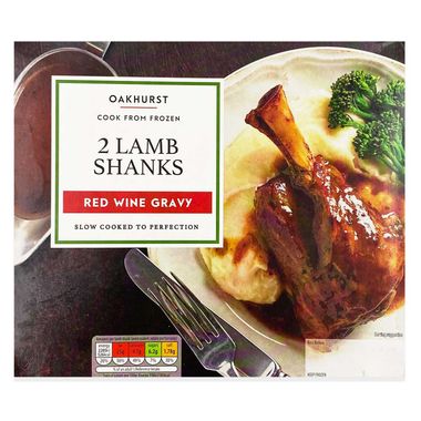 Oakhurst Lamb Shanks In A Red Wine Gravy 860g/2 Pack