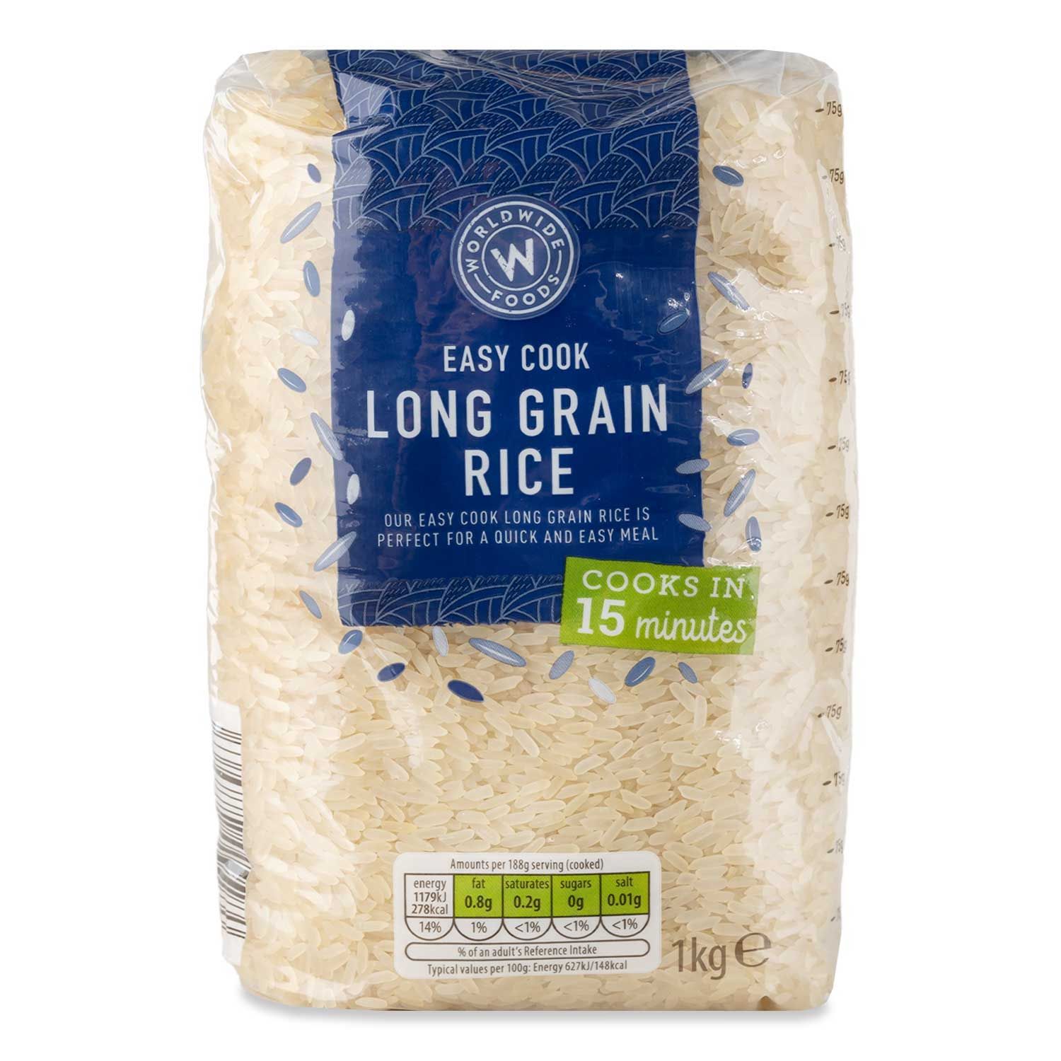 Worldwide Foods Easy Cook Long Grain Rice 1kg | ALDI