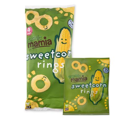 Mamia Organic Sweetcorn Rings 4x12g