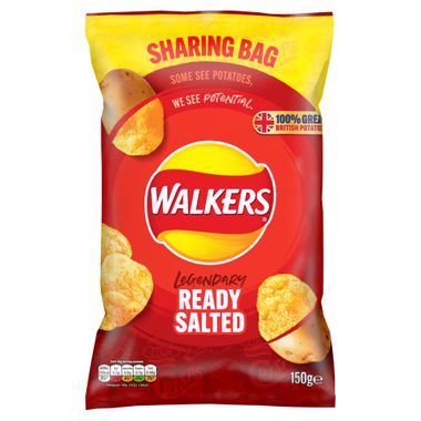 Walkers Ready Salted Sharing Crisps 150g