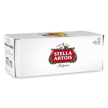 Stella Artois Premium Lager Beer Cans 18x440ml