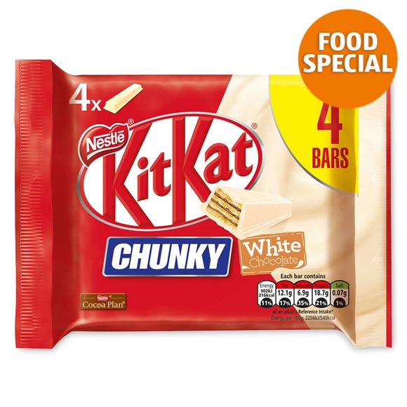Kit Kat Chunky White Chocolate Bar Multipack 40g 4x40g | ALDI