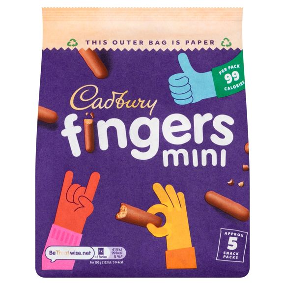 Cadbury Fingers Mini (96.5 G) 5 X 19.3g | ALDI