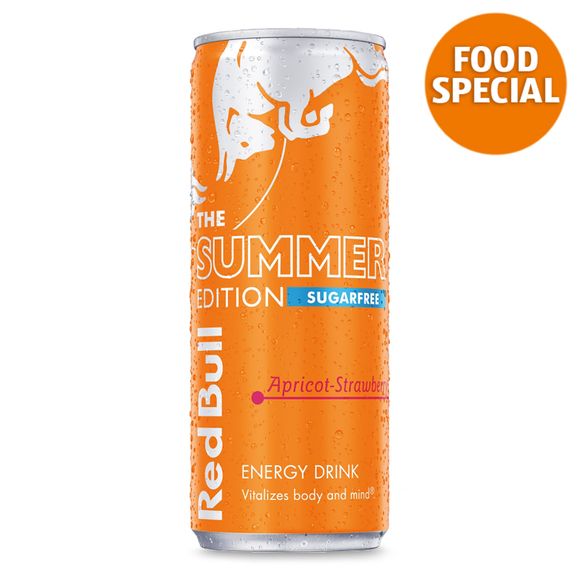 Red Bull The Summer Edition Sugar Free Apricot-strawberry Energy Drink ...