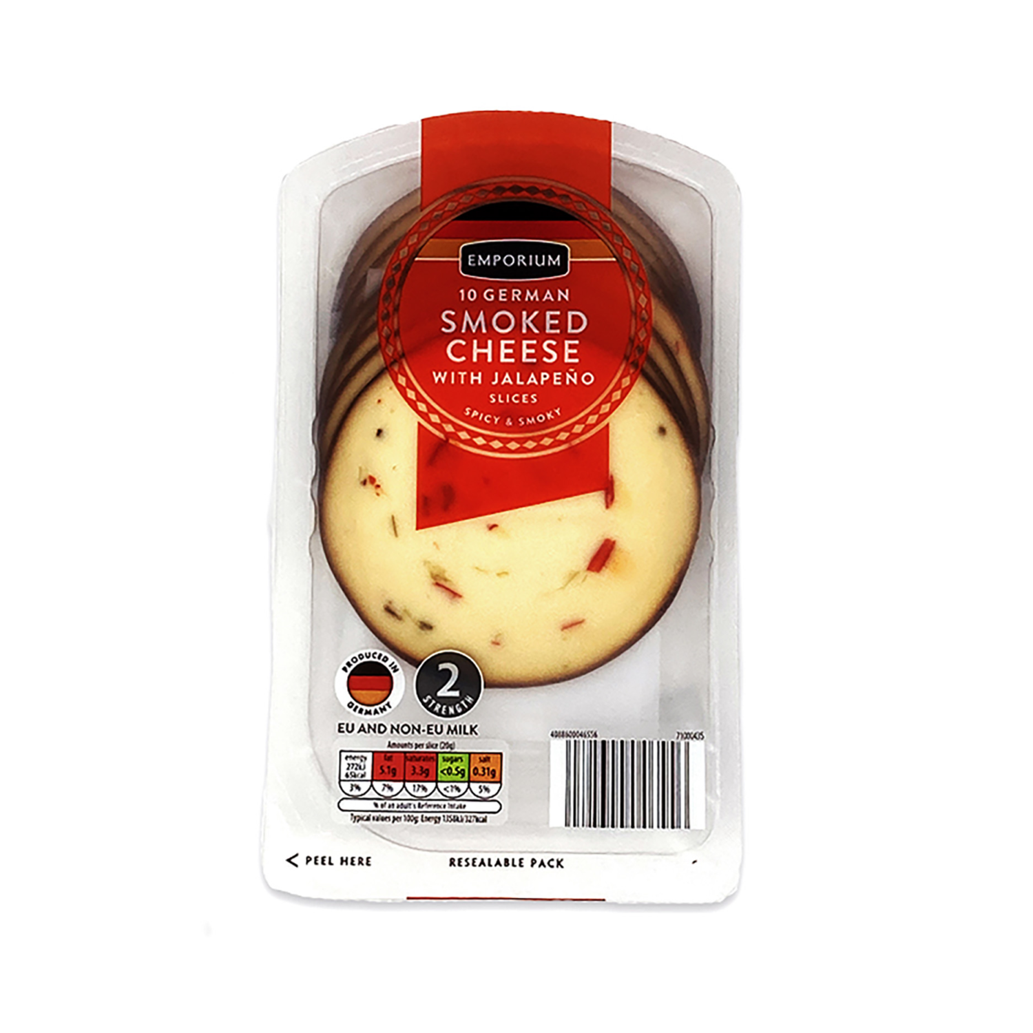 Emporium German Smoked Cheese With Jalapeño 200g ALDI