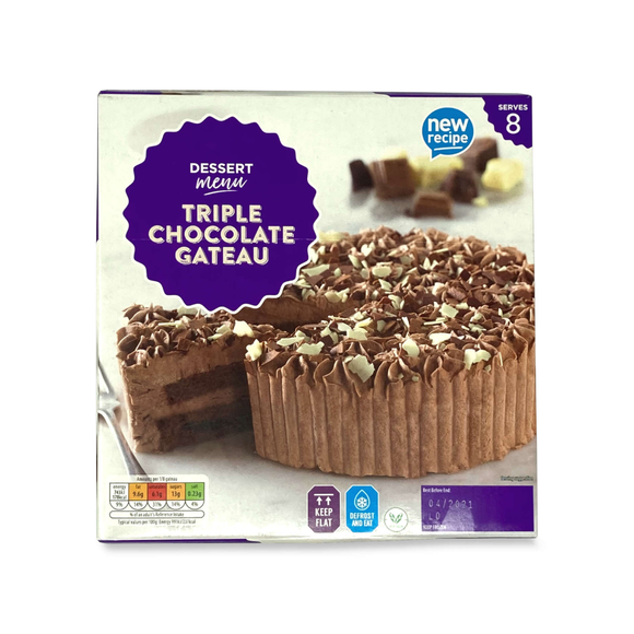 Dessert Menu Triple Chocolate Gateau 600g ALDI