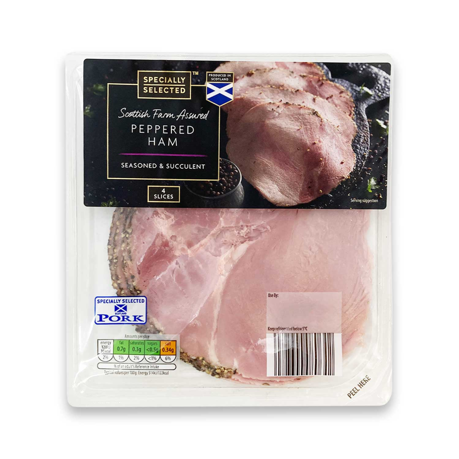 Specially Selected Scottish Farm Assured Peppered Ham 100g | ALDI