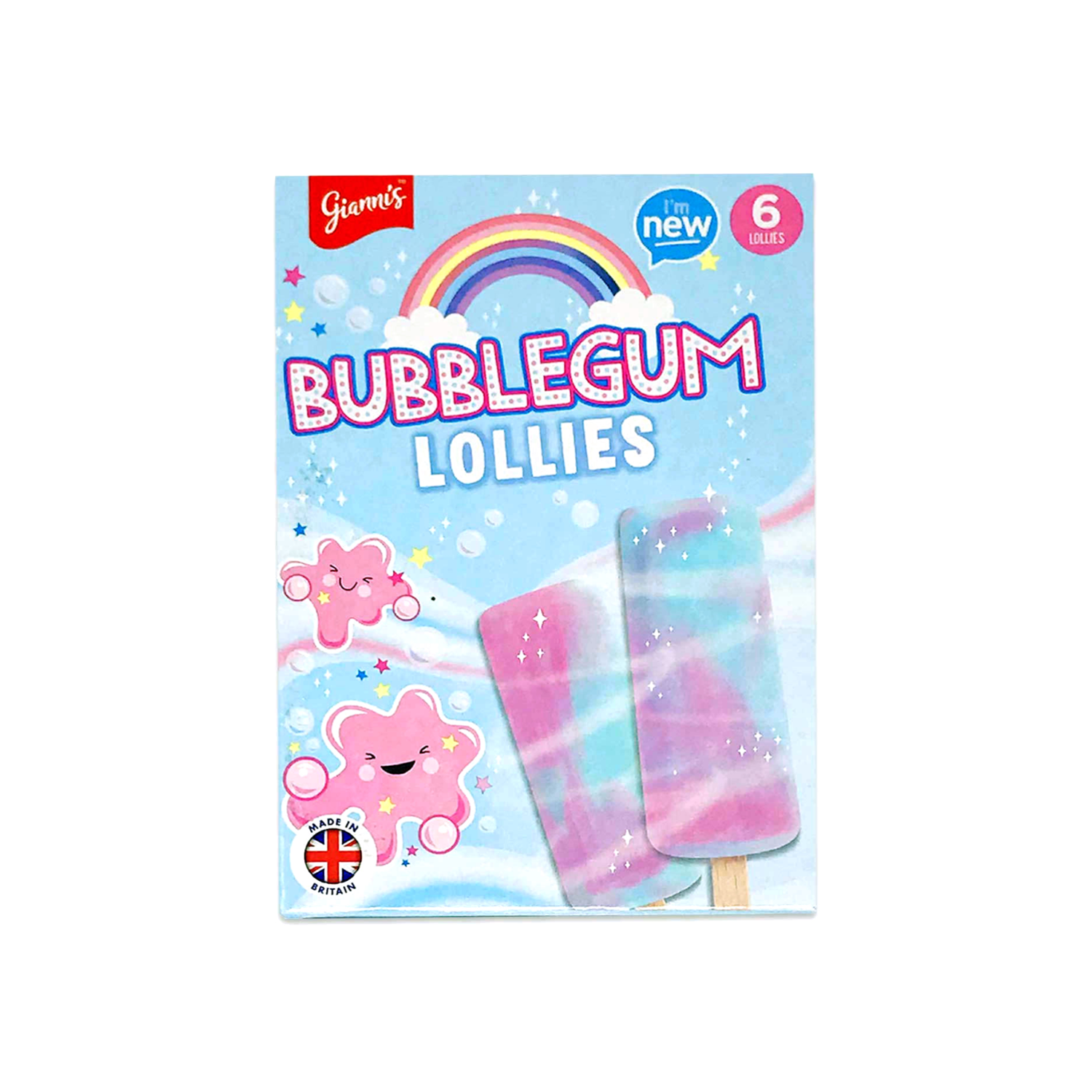 Gianni's Bubblegum Ice Lollies 6 X 55ml ALDI