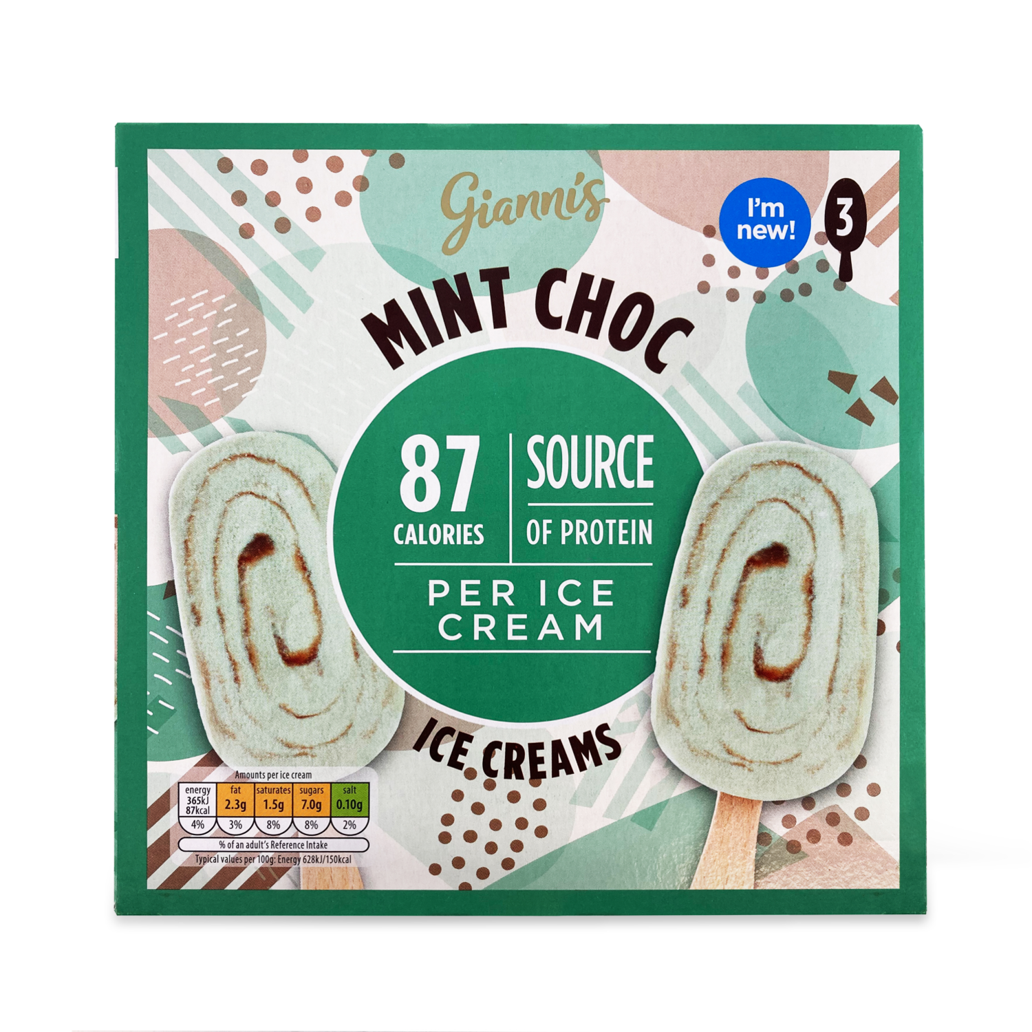 Gianni S Mint Choc Ice Creams 3 Pack Aldi