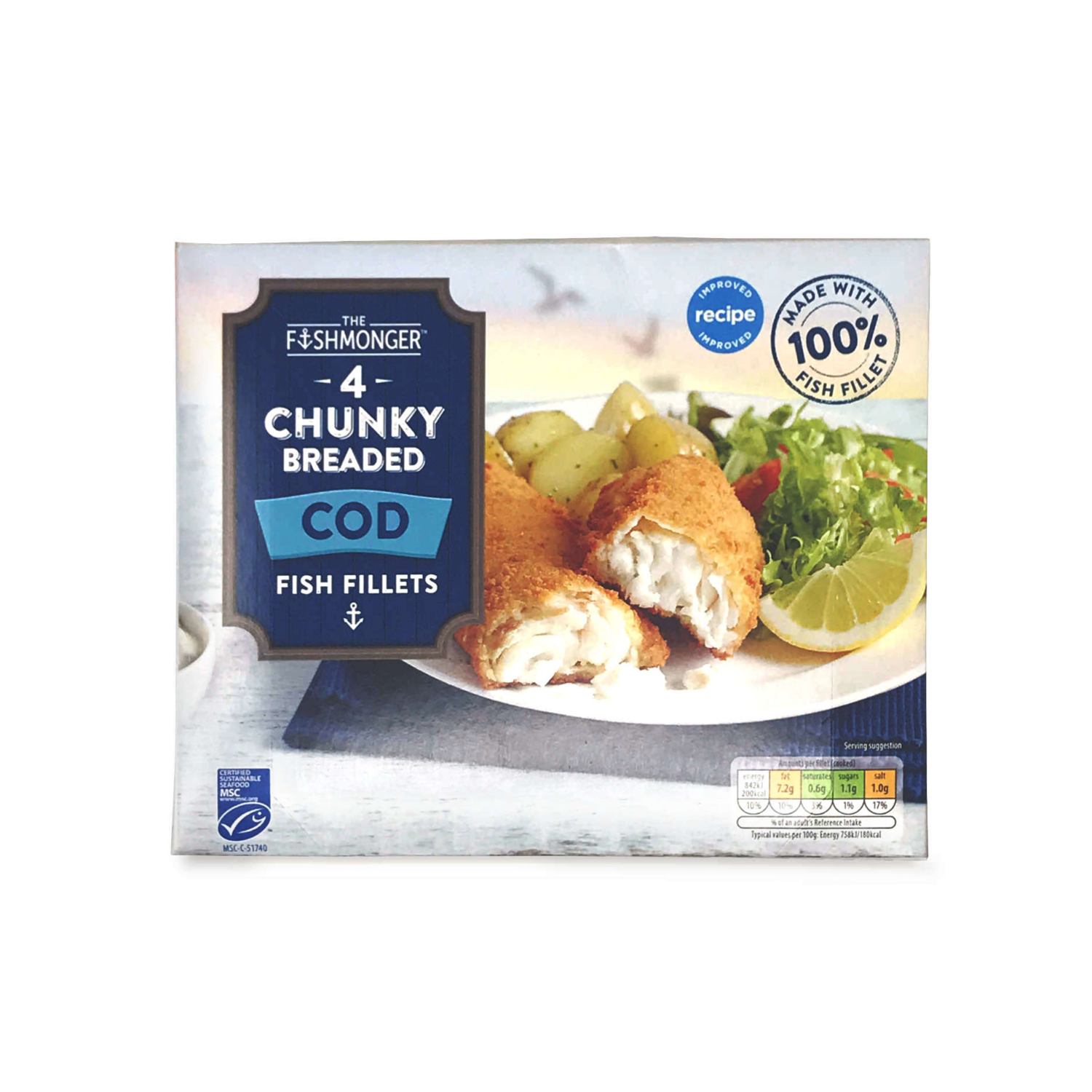 The Fishmonger 4 Breaded Chunky Cod 500g | ALDI