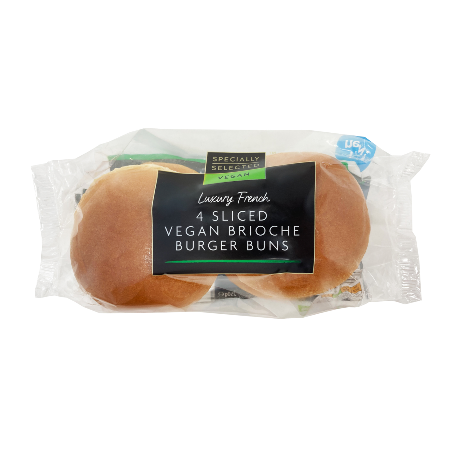 Specially Selected Luxury French 4 Sliced Vegan Brioche Burger Buns